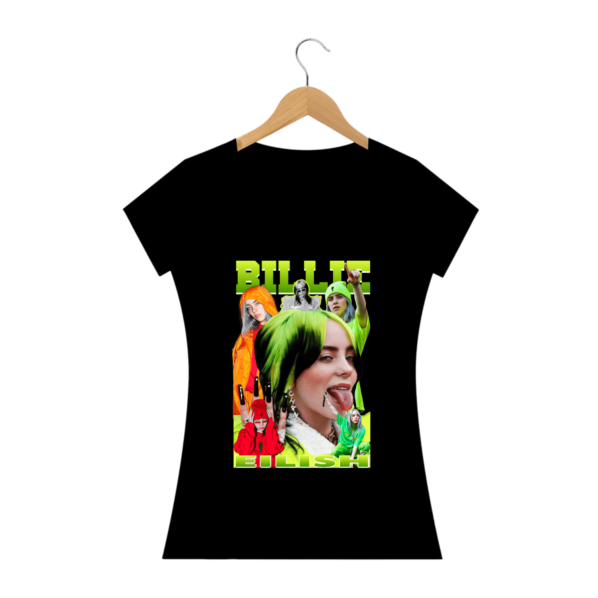 Nome do produto: Camiseta Baby Long Quality - Billie Eilish 