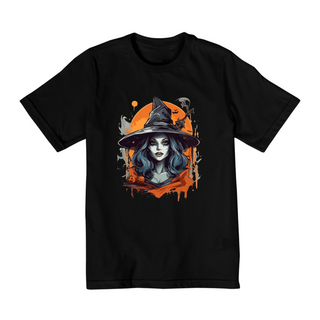 Camiseta Infantil Quality - halloween , bruxa