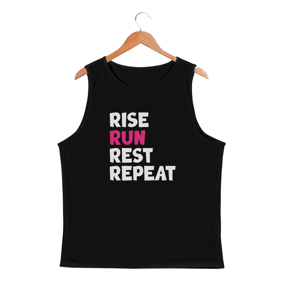 Regata Masculina Sport Dry UV - Rise , Run, Rest, Repeat