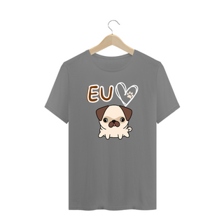 Nome do produtoPlus Size T-shirt eu amo dog - Cores escuras