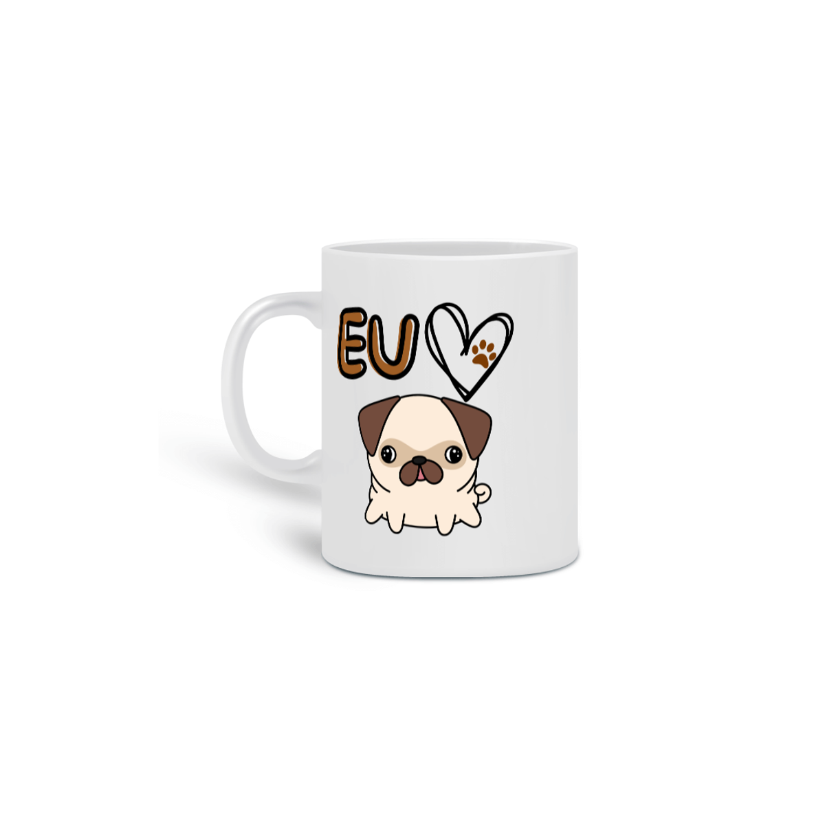 Nome do produto: Caneca eu amo dog - Branca