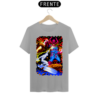 Nome do produtoCamiseta Classic - Surfista Prateado vs Galactus