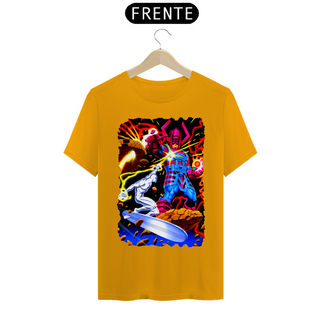 Nome do produtoCamiseta Classic - Surfista Prateado vs Galactus