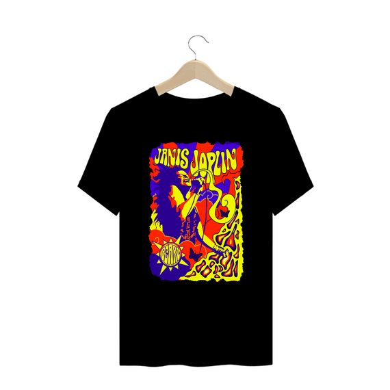 Camiseta Plus Size - Janis Joplin