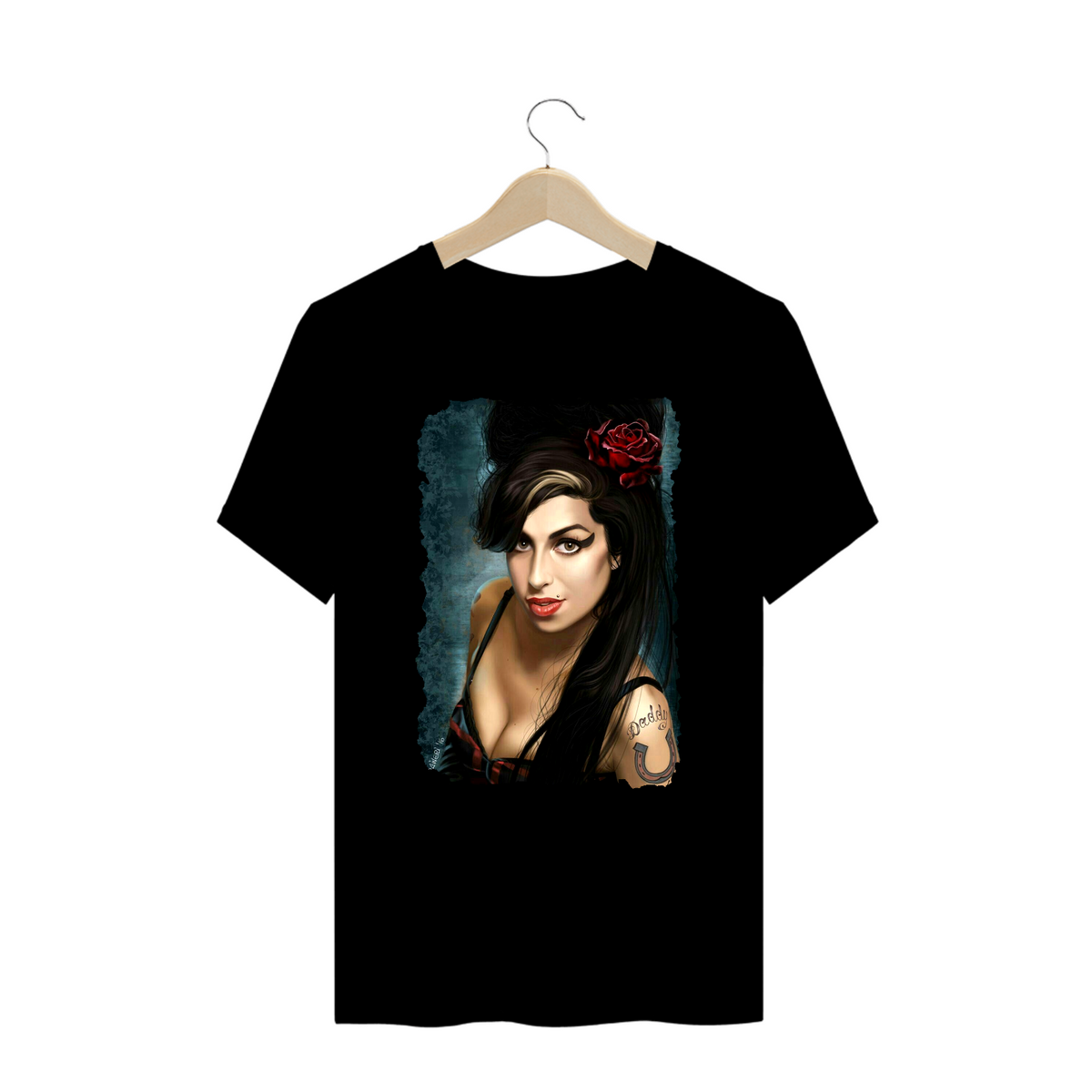 Nome do produto: Camiseta Plus Size - Amy Winehouse