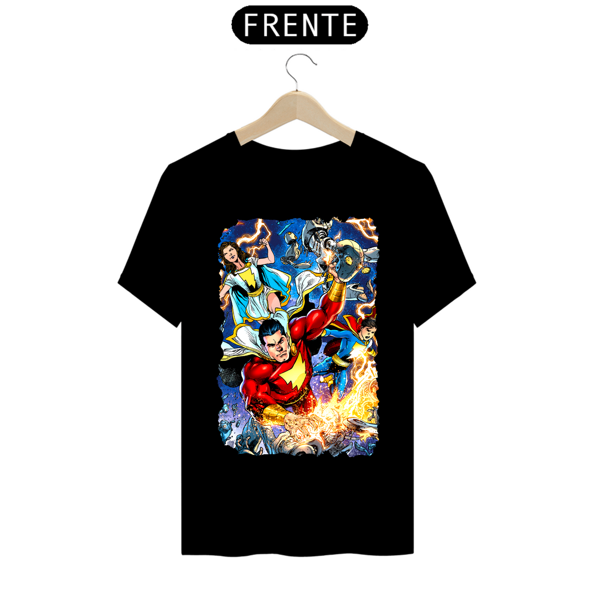 Nome do produto: Camiseta Classic - Capitão Marvel / Shazam