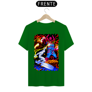 Nome do produtoCamiseta Classic - Surfista Prateado vs Galactus