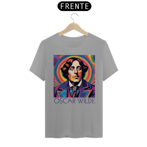 Oscar Wilde TShirt Quality (Branca/Cinza)
