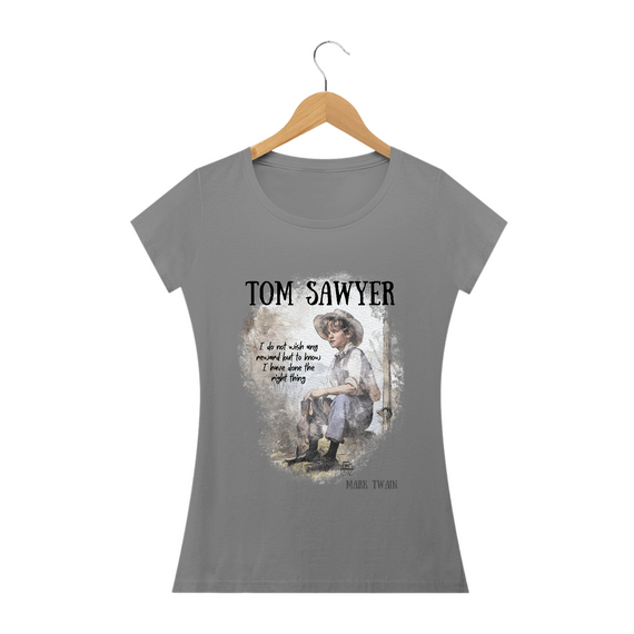 Tom Sawyer, Mark Twain Long Quality (Branca/Cinza)