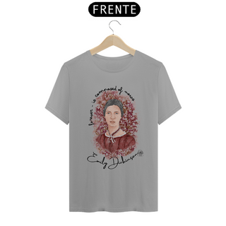 Nome do produtoForever is composed of nouns, Emily Dickinson TShirt Quality (Branca/Cinza)