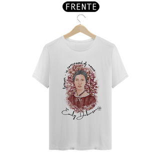 Nome do produtoForever is composed of nouns, Emily Dickinson TShirt Quality (Branca/Cinza)