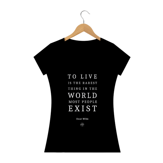 To live is the rarest thing, Oscar Wilde Baby Long Quality (Preto)
