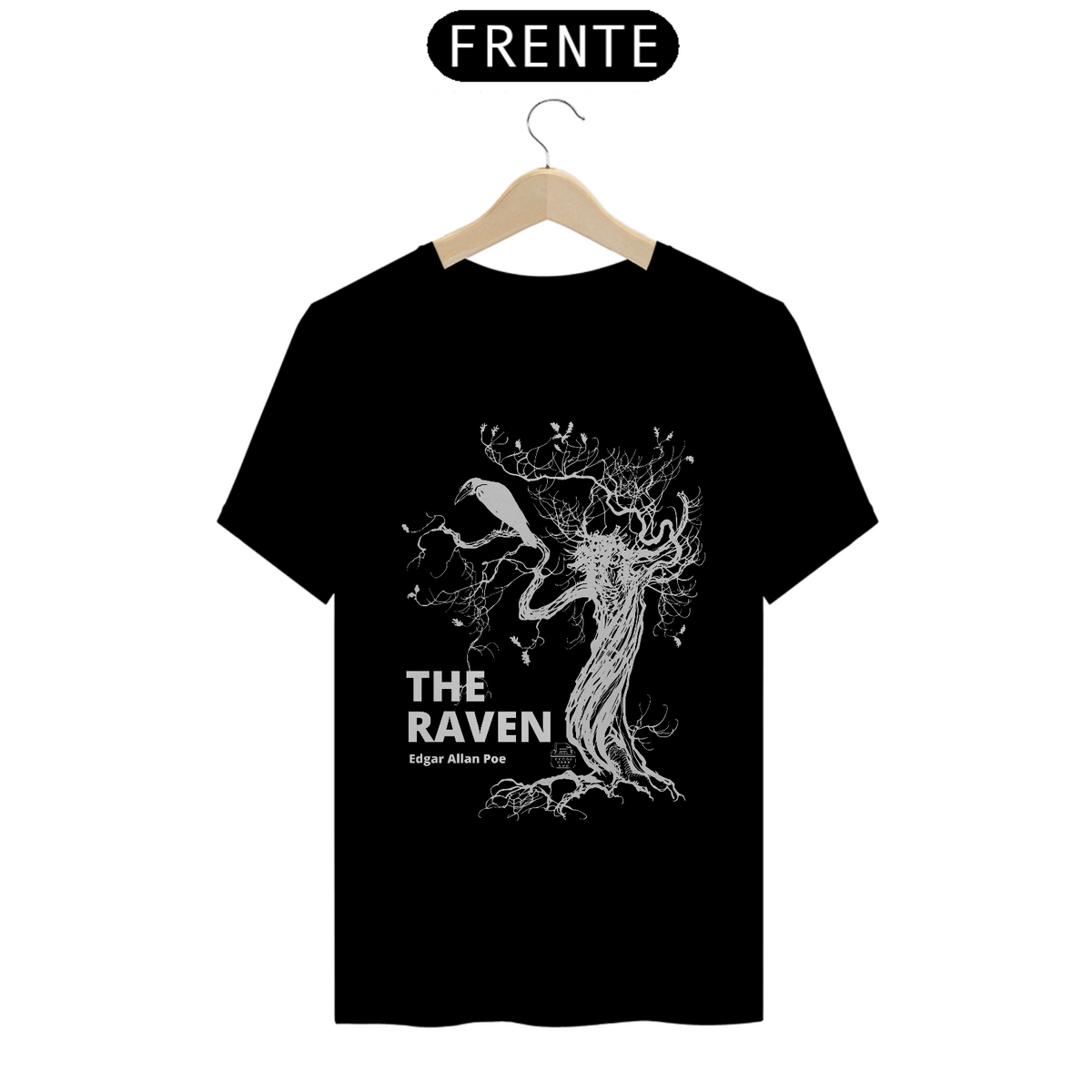 Nome do produto: The Raven, Edgar Allan Poe TShirt Quality (Preto)