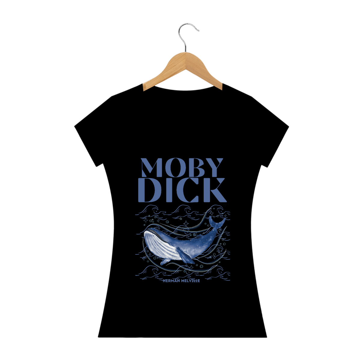 Nome do produto: Moby Dick, Herman Melville Baby Long Quality (Preto)
