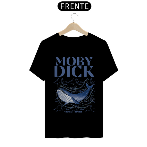 Moby Dick, Herman Melville TShirt Quality (Preto)