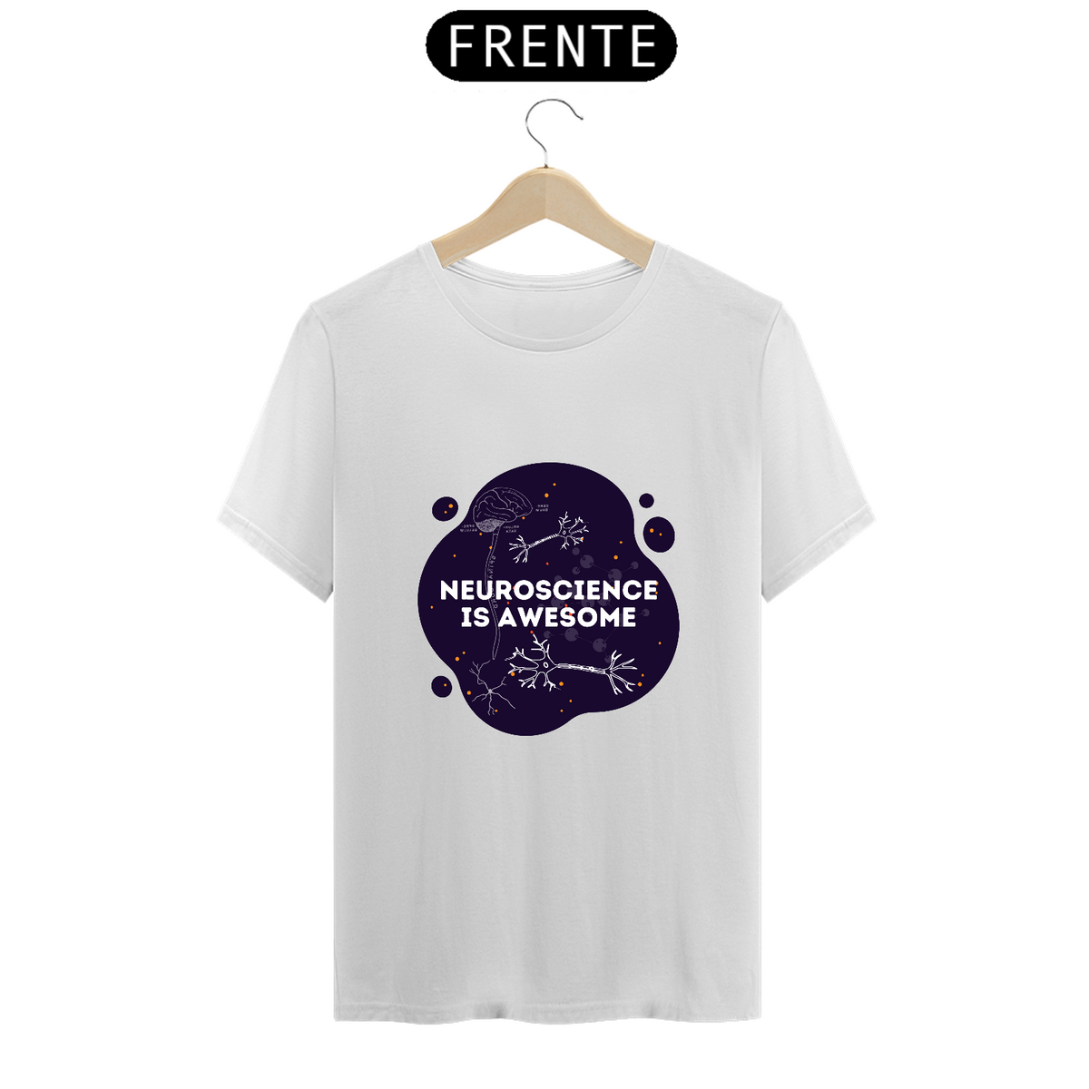 Nome do produto: Camiseta Masculina - Neuro Awesome - Branca