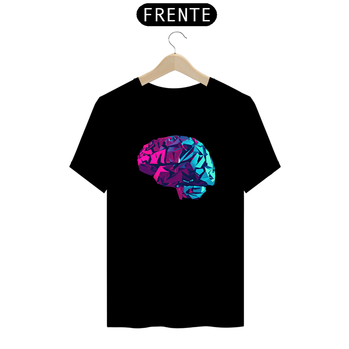 Nome do produto: Camiseta Masculina - CyberBrain - Preta