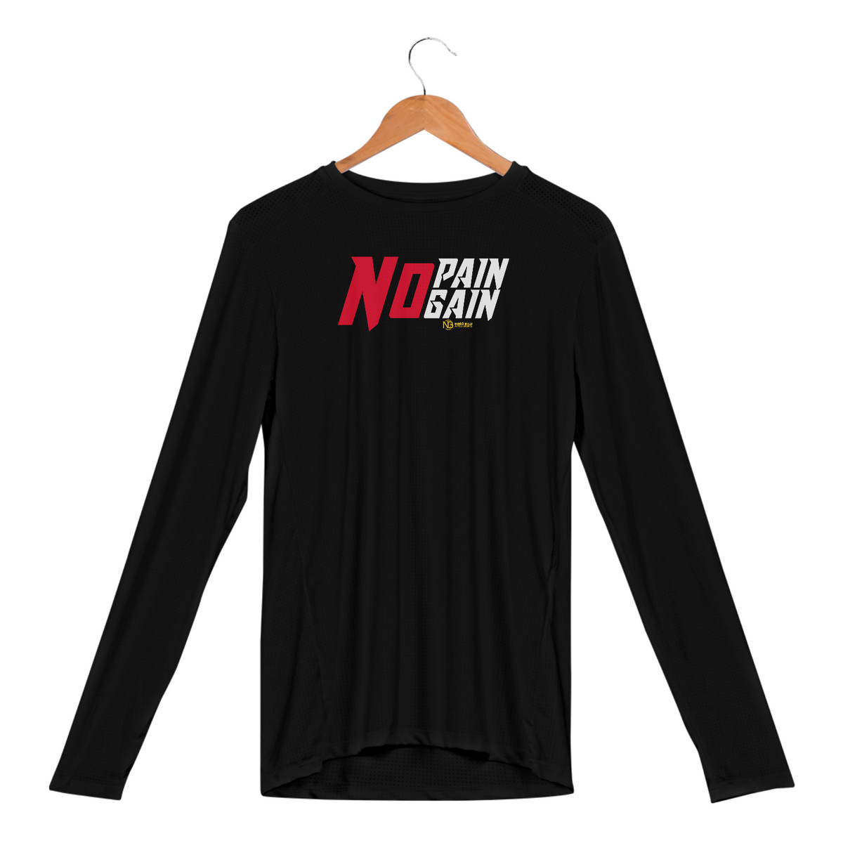 Nome do produto: Camisa Manga Longa Sport Dry UV / No Pain No Gain / NB ARTE