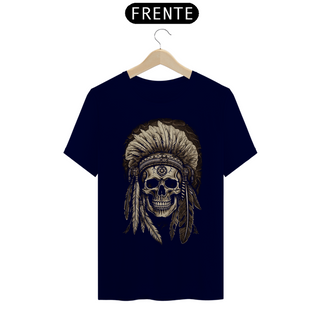 Nome do produtoCamiseta Personalizada | Royal Red Clth. | Sepia Shaman Skull