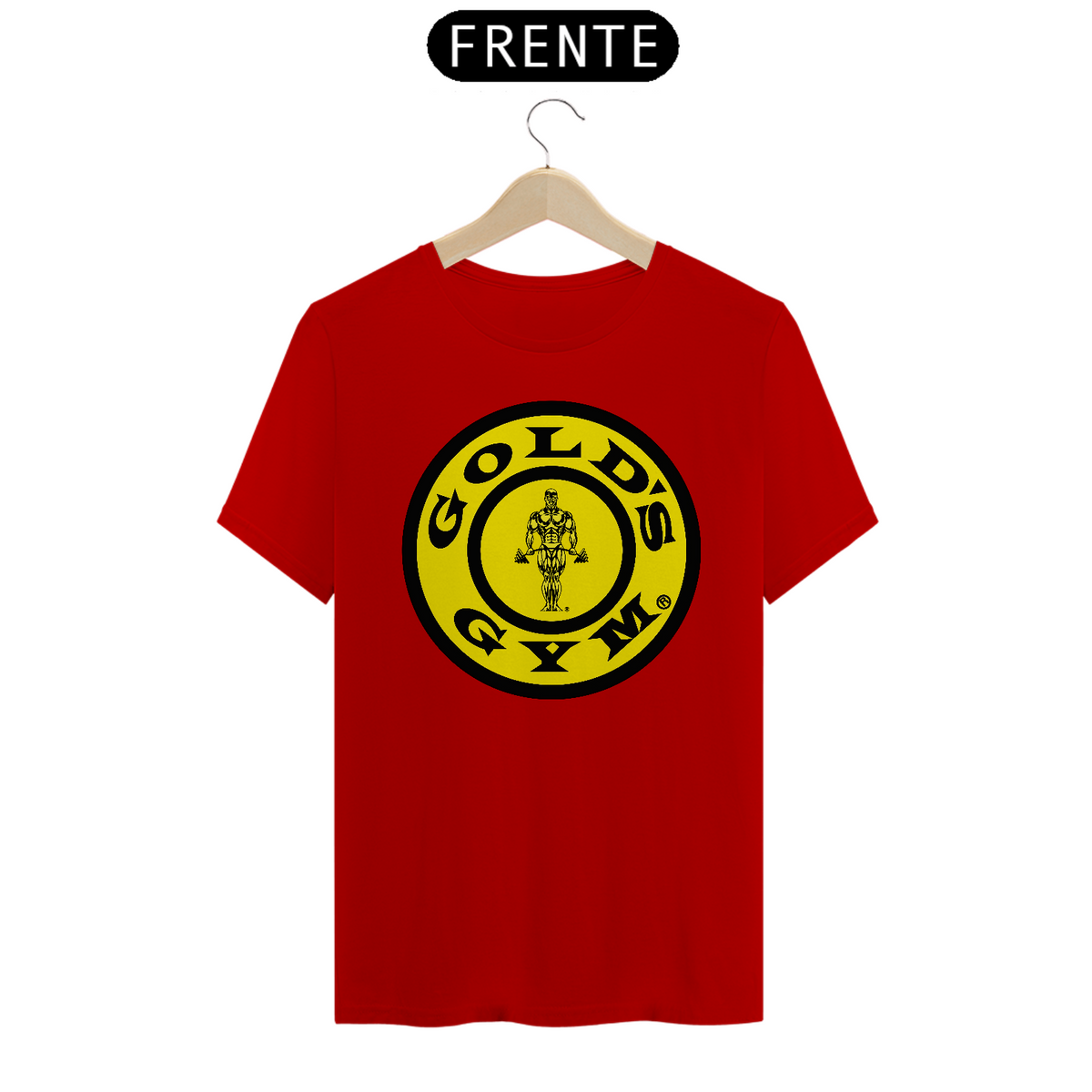 Nome do produto: Camiseta Personalizada | Royal Red Clth. | Gold´s Gym Yellow