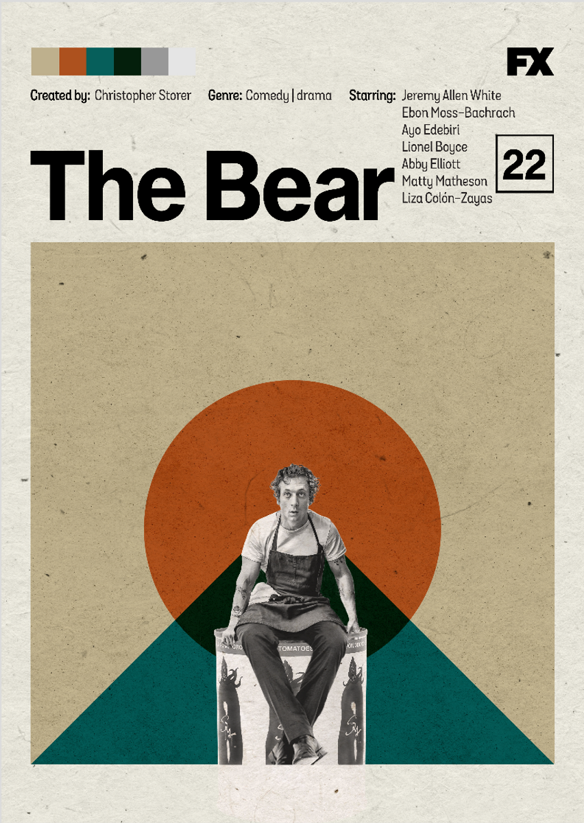 Nome do produto: POster minimalista The Bear ( O Urso)