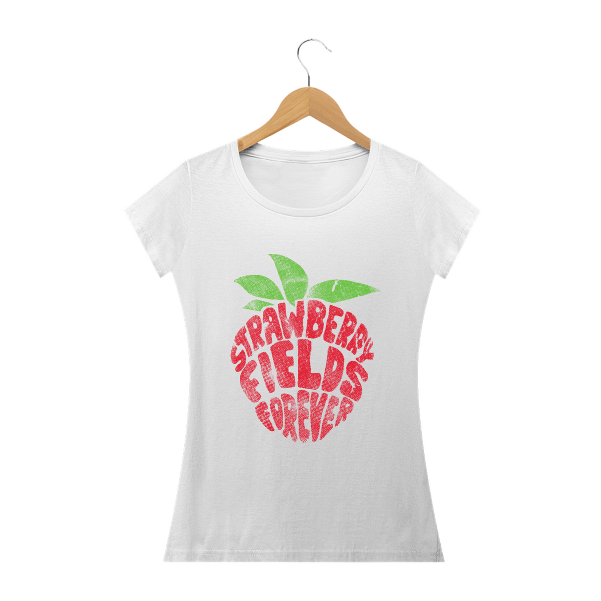 Nome do produto: Baby Look strawberry field forever | Beatles