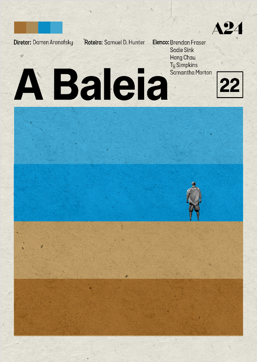 Nome do produto: Poster MInimalista  filme A Baleia