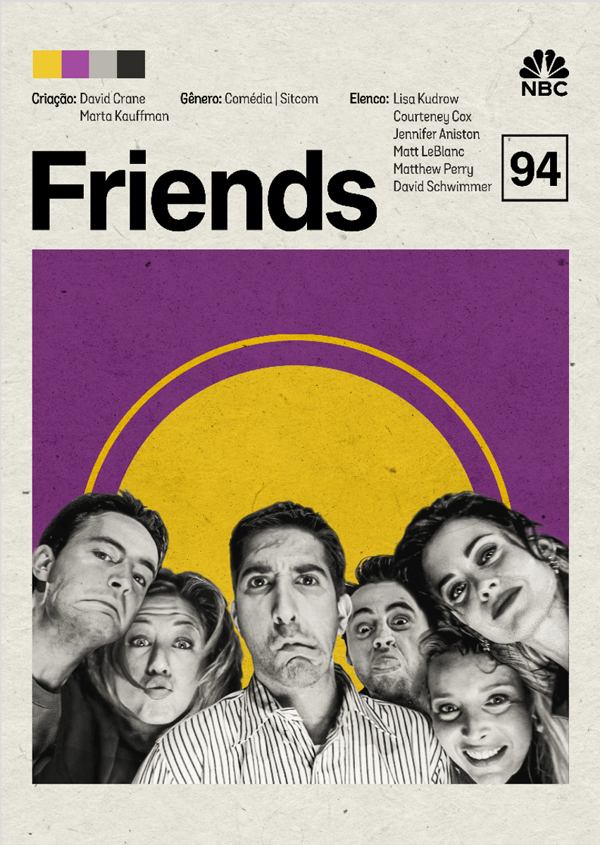 Nome do produto: Poster minimalista serie friends