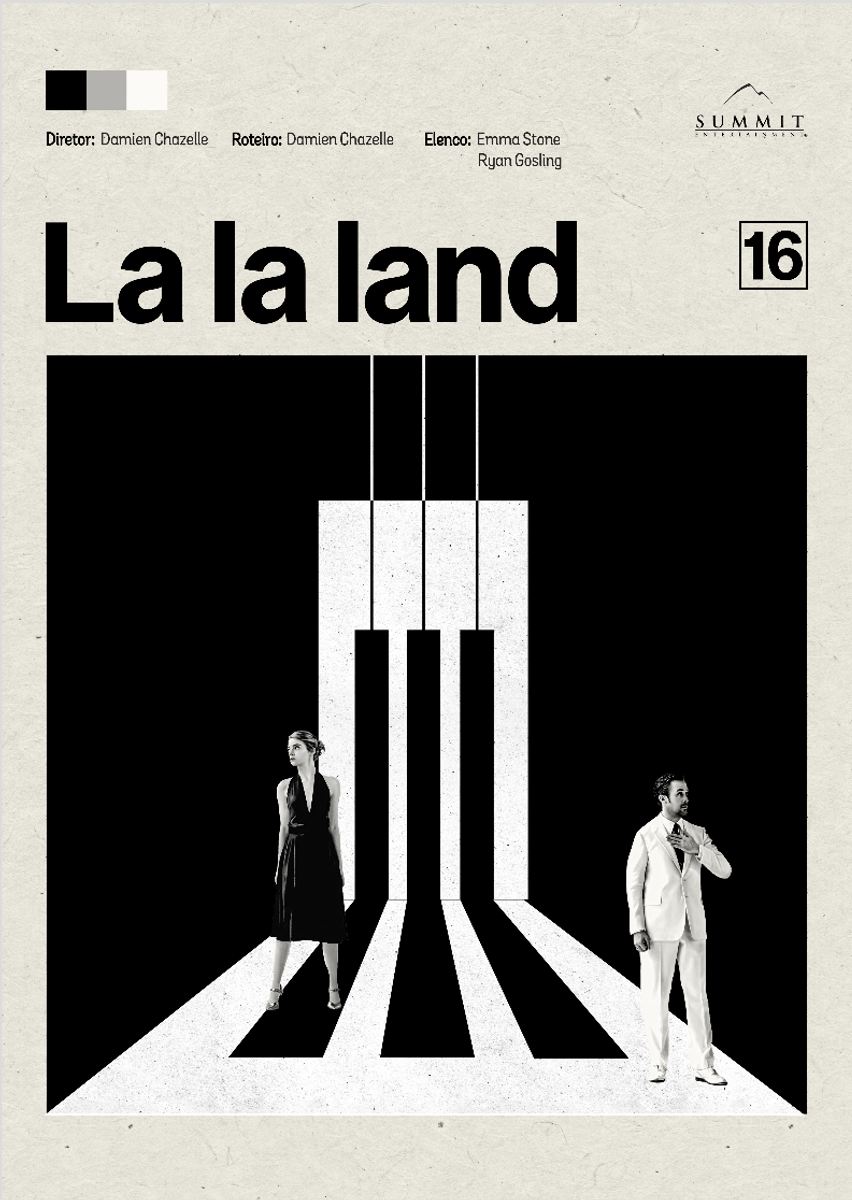 Nome do produto: Poster MInimalista  Filme La la land