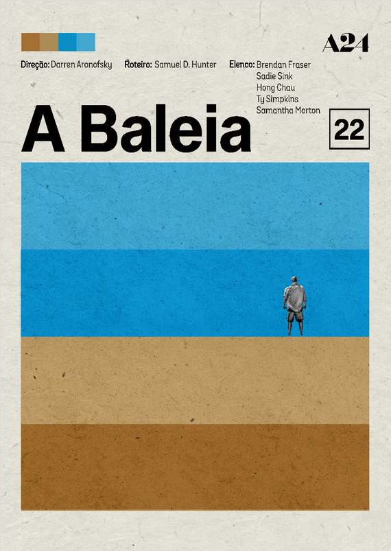 Poster minimalista  filme A Baleia