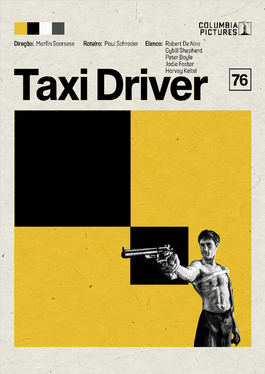 Nome do produto: POster minimalista filme Taxi Driver