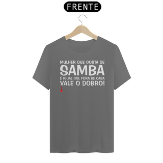 Nome do produtoCamiseta Mulher Que Gosta de Samba - Estonada