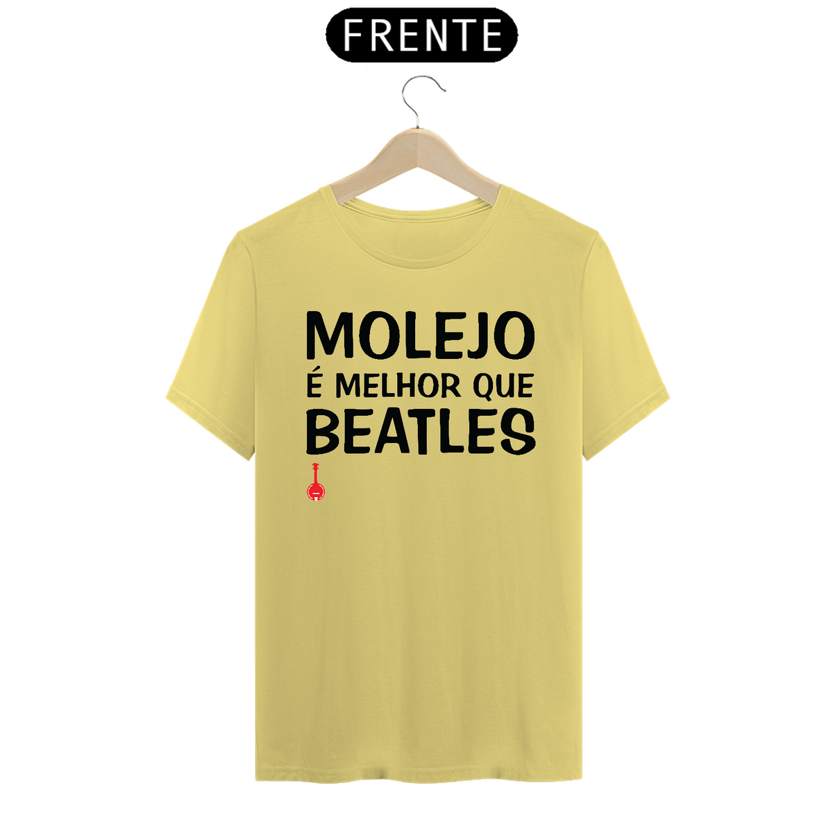 Nome do produto: Camiseta Molejo é Melhor que Beatles - Amarela Estonada