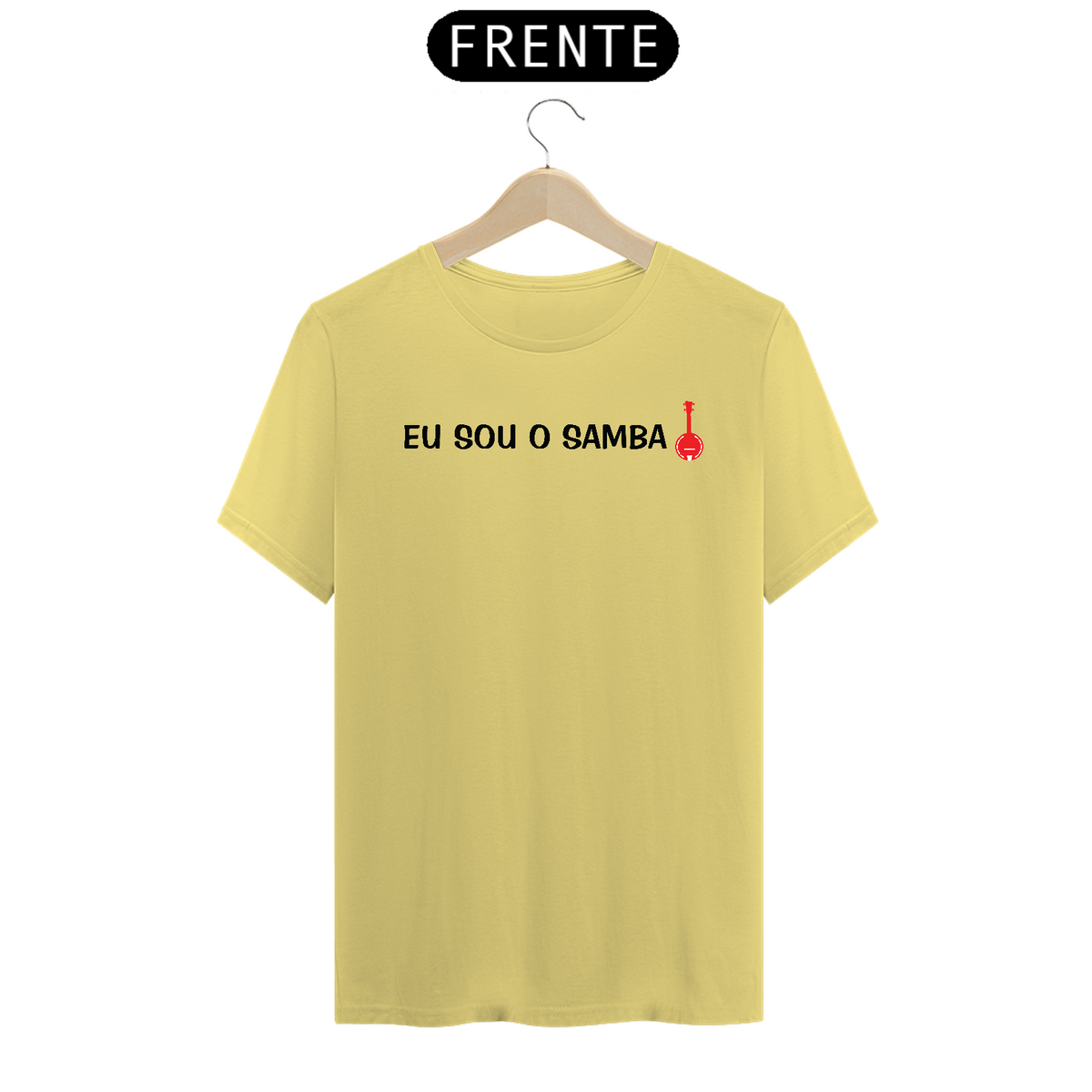 Nome do produto: Camiseta Eu Sou o Samba - Amarela Estonada