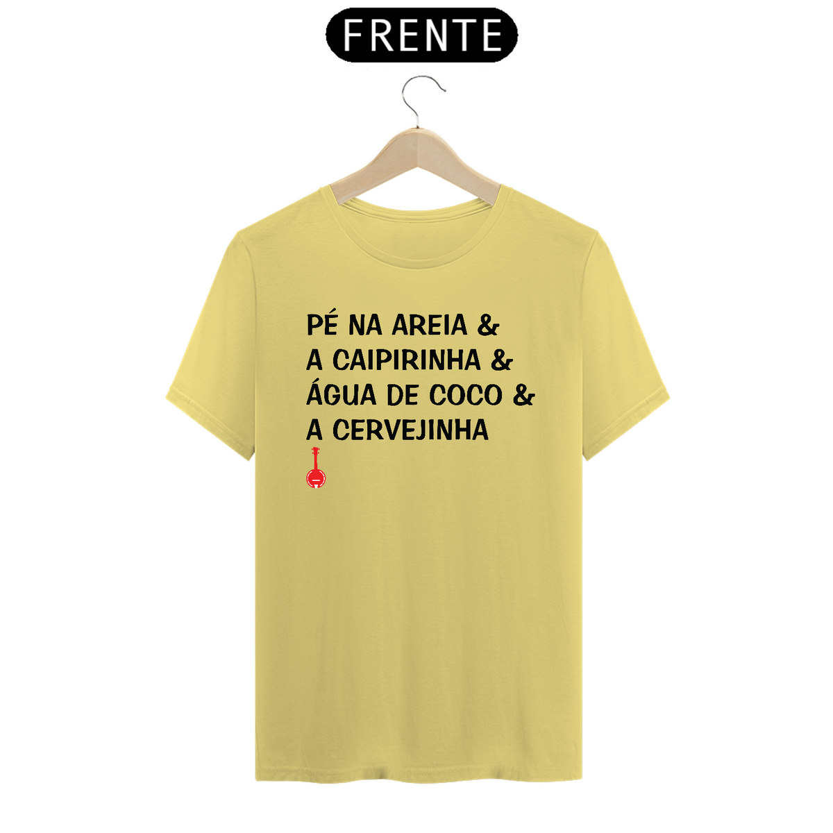 Nome do produto: Camiseta Pé na Areia - Amarela Estonada