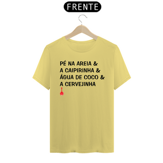 Camiseta Pé na Areia - Amarela Estonada