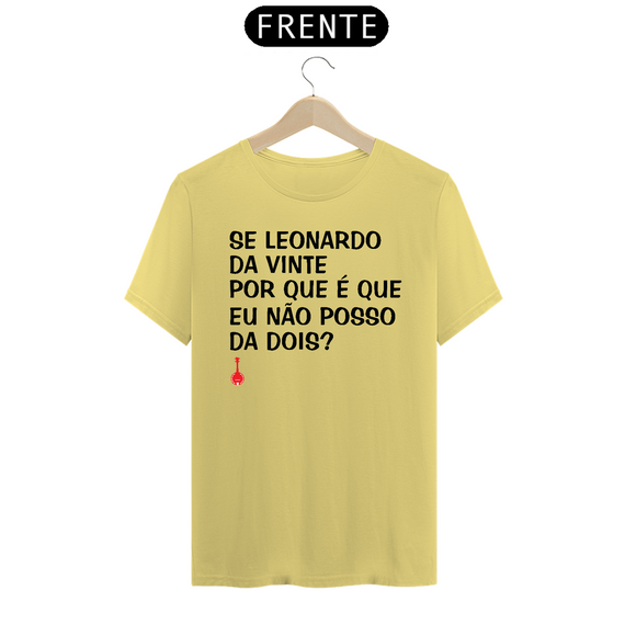 Camiseta Se Leonardo Da Vinte - Amarela Estonada