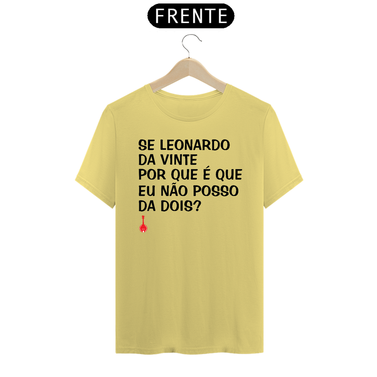 Nome do produto: Camiseta Se Leonardo Da Vinte - Amarela Estonada