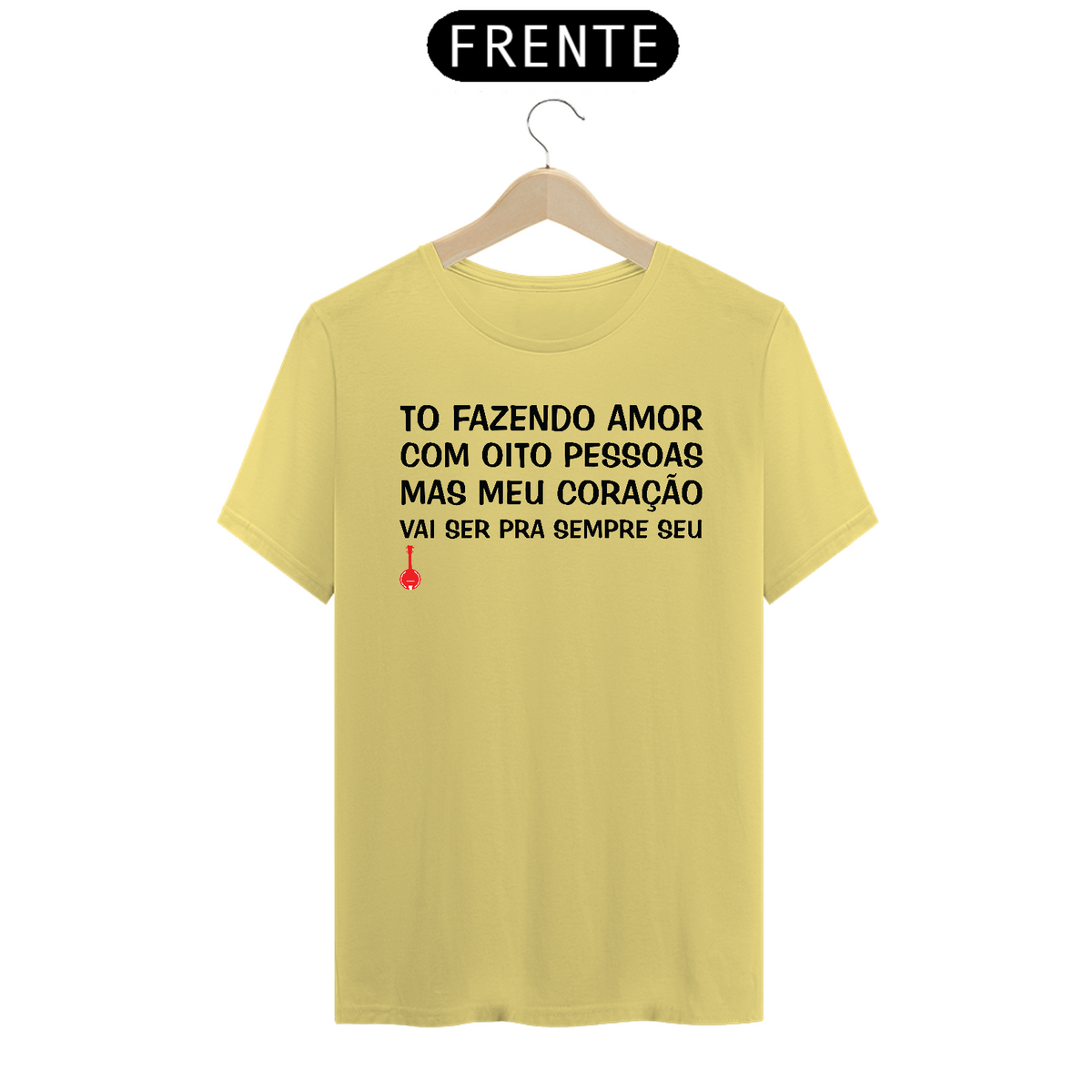 Nome do produto: Camiseta To Fazendo Amor com Oito Pessoas - Amarela Estonada