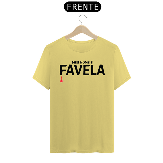 Camiseta Meu Nome é Favela - Amarela Estonada
