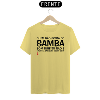 Camiseta Quem Não Gosta do Samba - Amarela Estonada