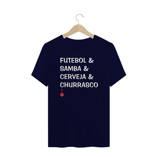 Nome do produtoCamiseta Plus Size Futebol, Samba, Cerveja e Churrasco