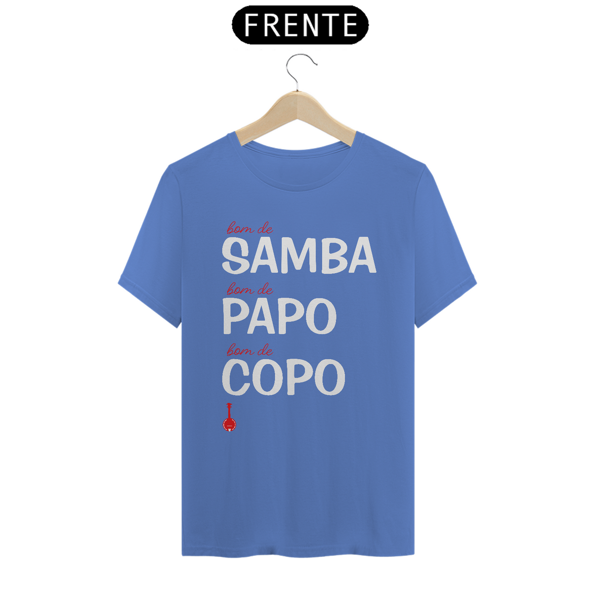 Nome do produto: Camiseta Bom de Samba, Bom de Papo, Bom de Copo - Estonada