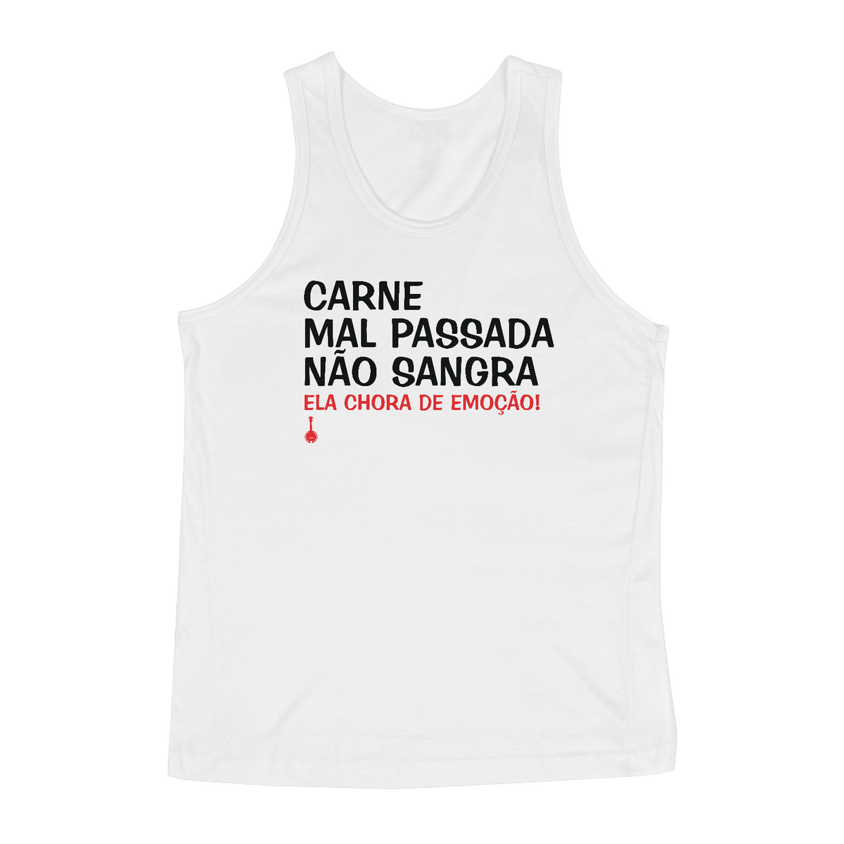 Nome do produto: Camiseta Regata Carne Mal Passada Não Sangra - Branca