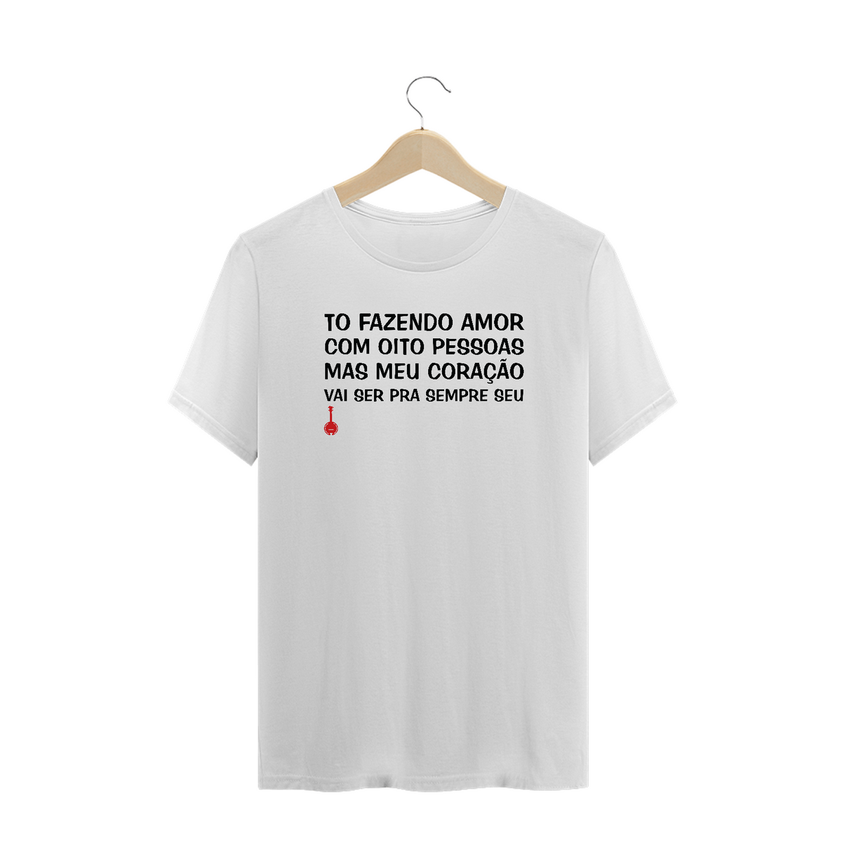 Nome do produto: Camiseta Plus Size To Fazendo Amor com Oito Pessoas - Branca