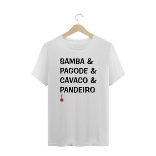 Camiseta Plus Size Samba, Pagode, Cavaco e Pandeiro