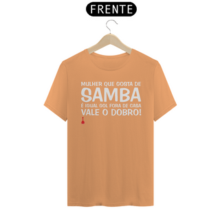 Nome do produtoCamiseta Mulher Que Gosta de Samba - Estonada