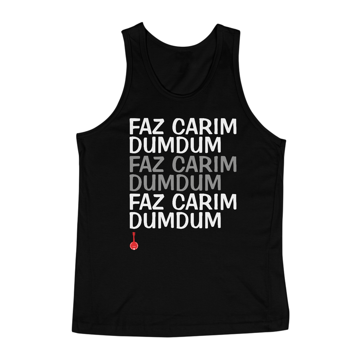 Nome do produto: Camiseta Regata Faz Carim Dumdum - Preta