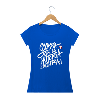 Nome do produtoCamiseta feminina //SCOPPIA - BABY LONG// - VERDE/AZUL