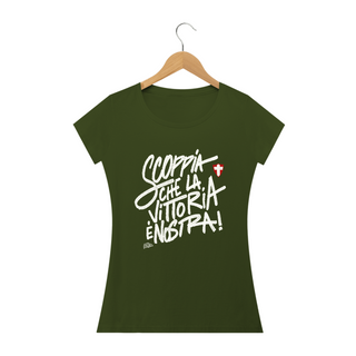 Nome do produtoCamiseta feminina //SCOPPIA - BABY LONG// - VERDE/AZUL